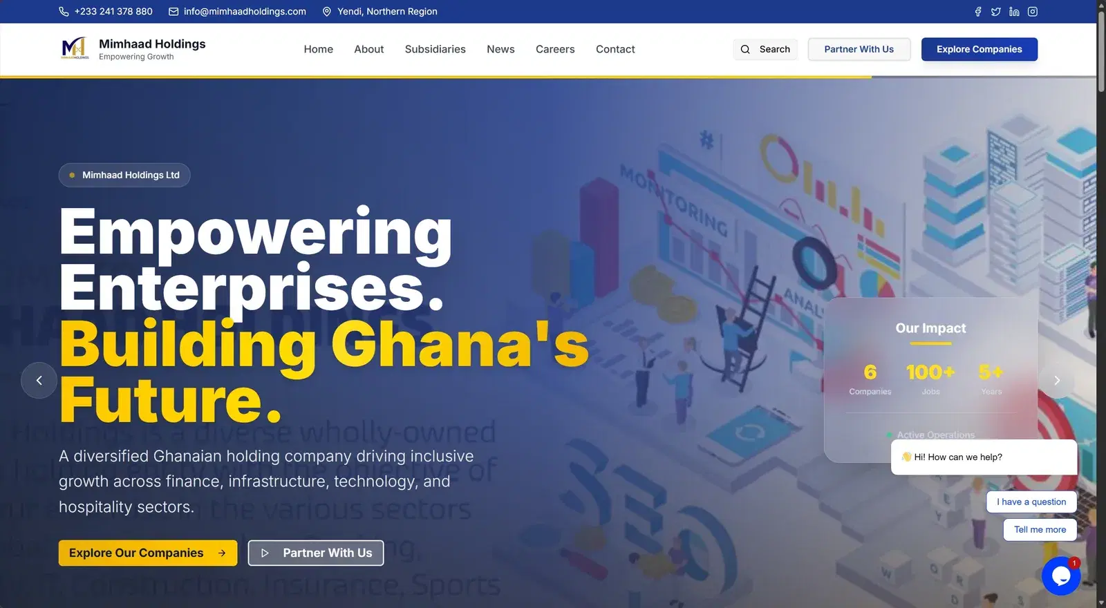 Mimhaad Holdings: Corporate website for Mimhaad Holdings.